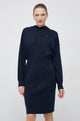 Tommy Hilfiger Abito Tubino con Cappuccio a Maglia Liscio