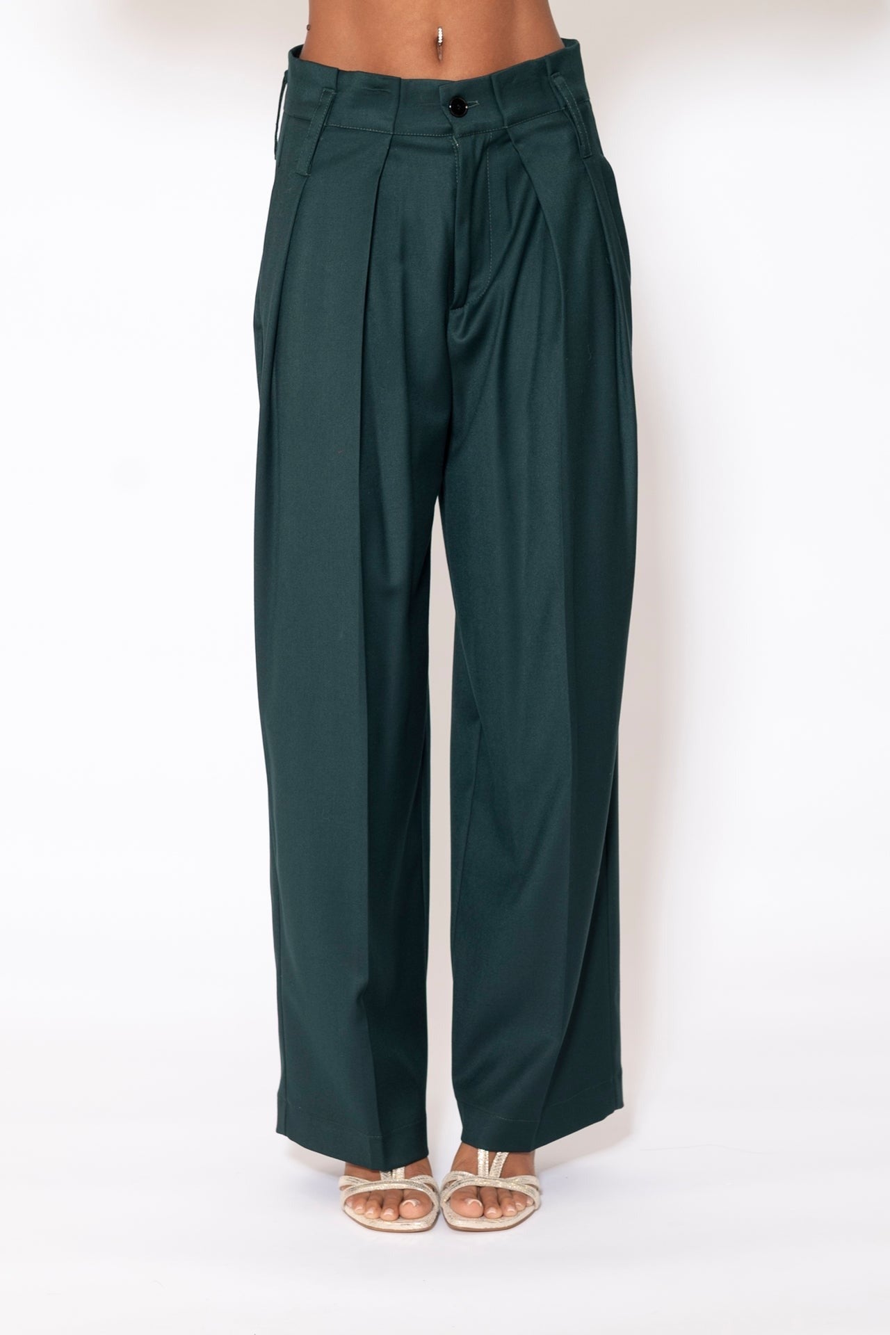 Gaelle Paris Pantalone Vita Media 
Verde