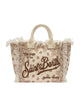 MC2 SAINT BARTH Borsa Vanity Regular Beige in Canvas con Stampa Bandana