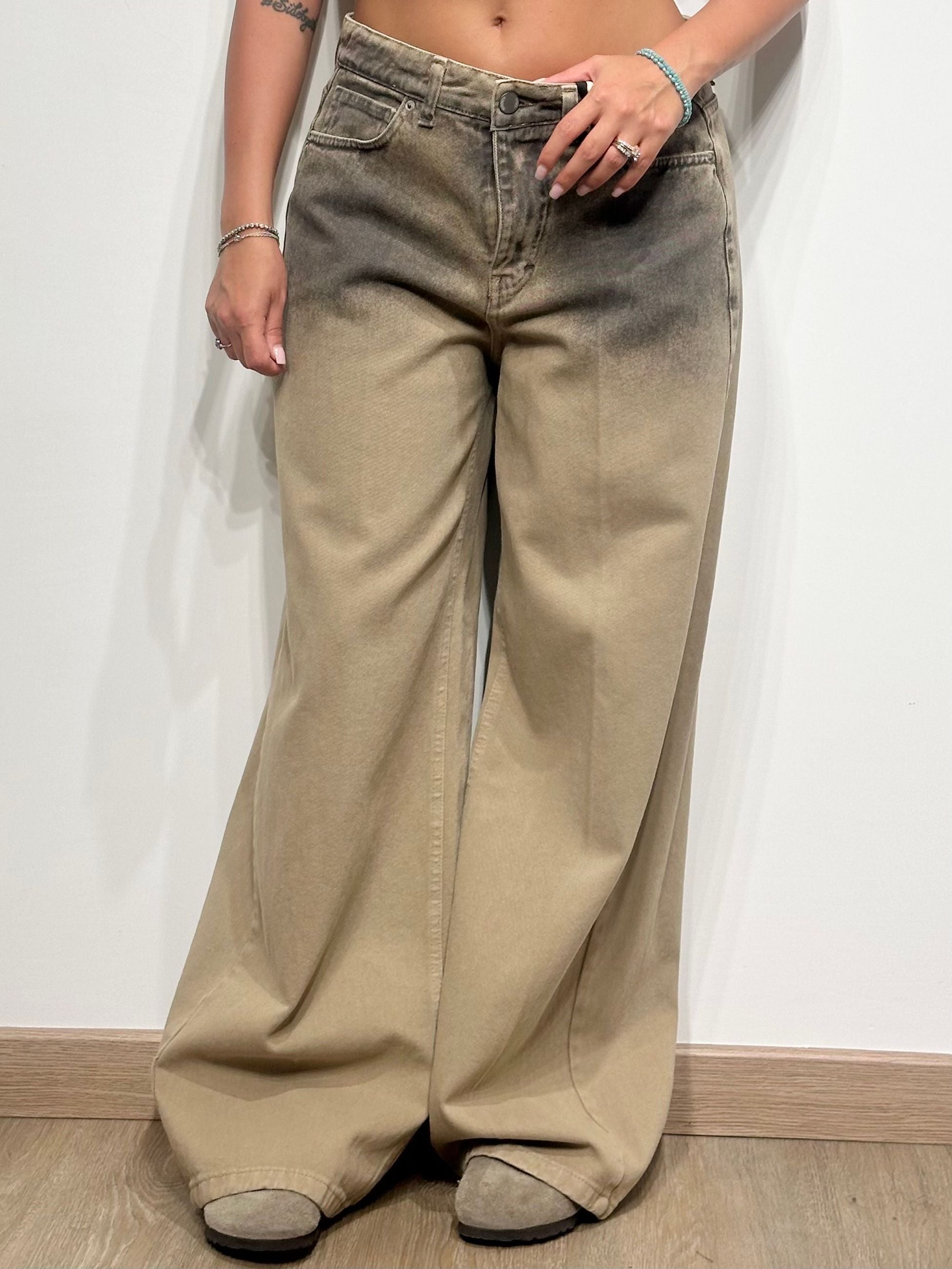 Le Streghe Jeans Largo Beige