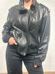 Souvenir Bomber in Pelle Nero