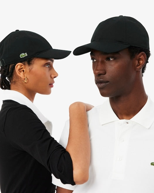 LACOSTE Cappello con Visiera in Twill di Cotone con Logo