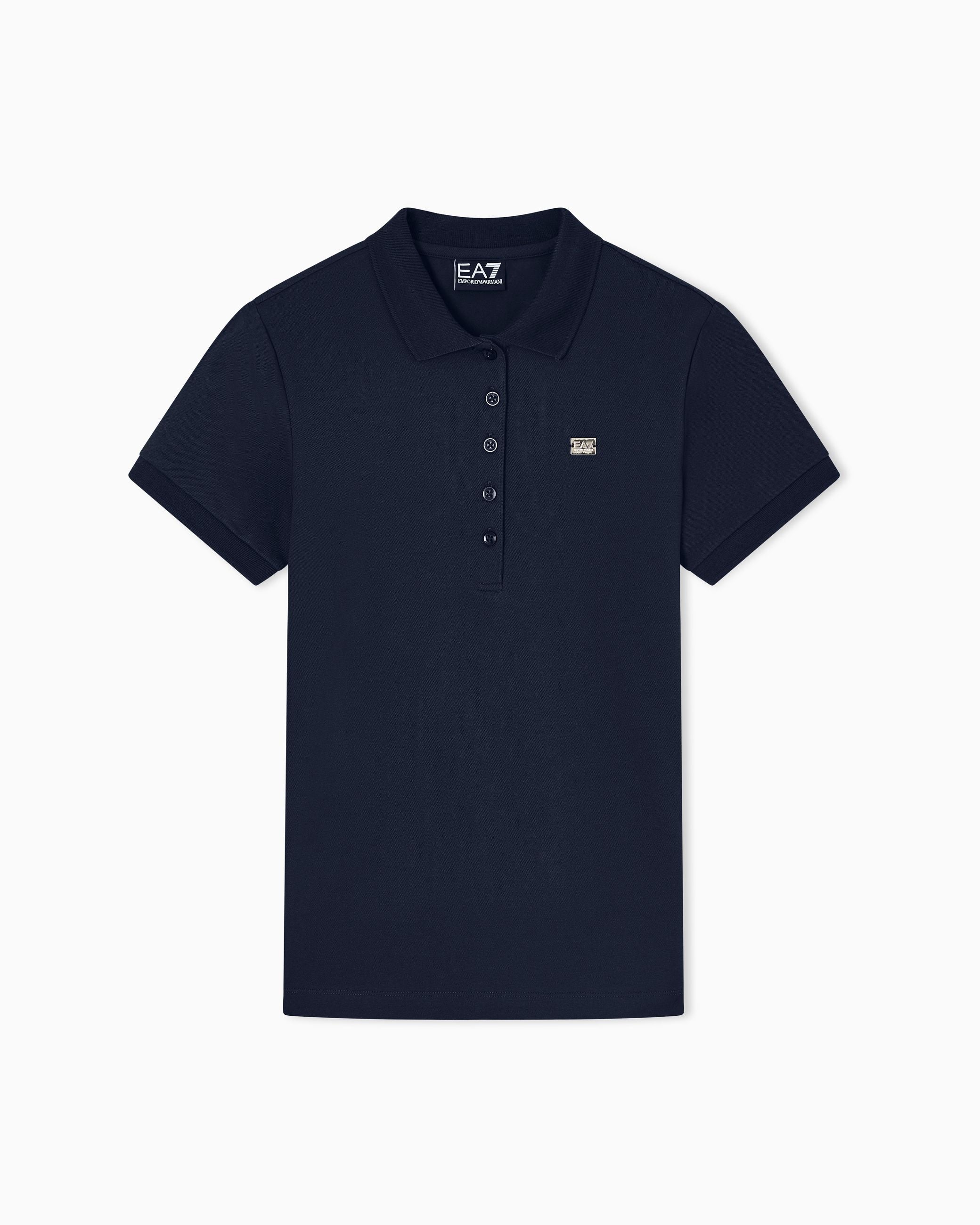 Armani EA7 Polo Core Lady in Jersey di Cotone Stretch