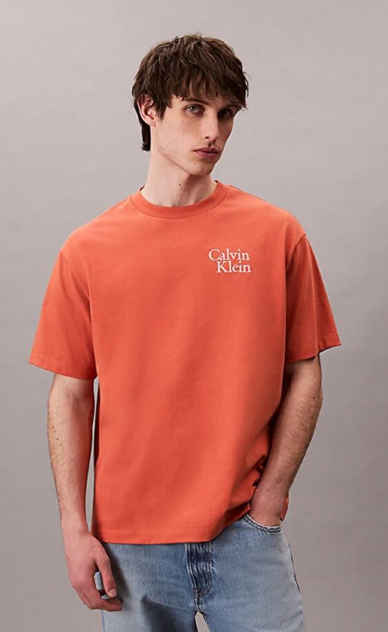 Calvin Klein Jeans T-shirt con Logo Grafico Taglio Relaxed