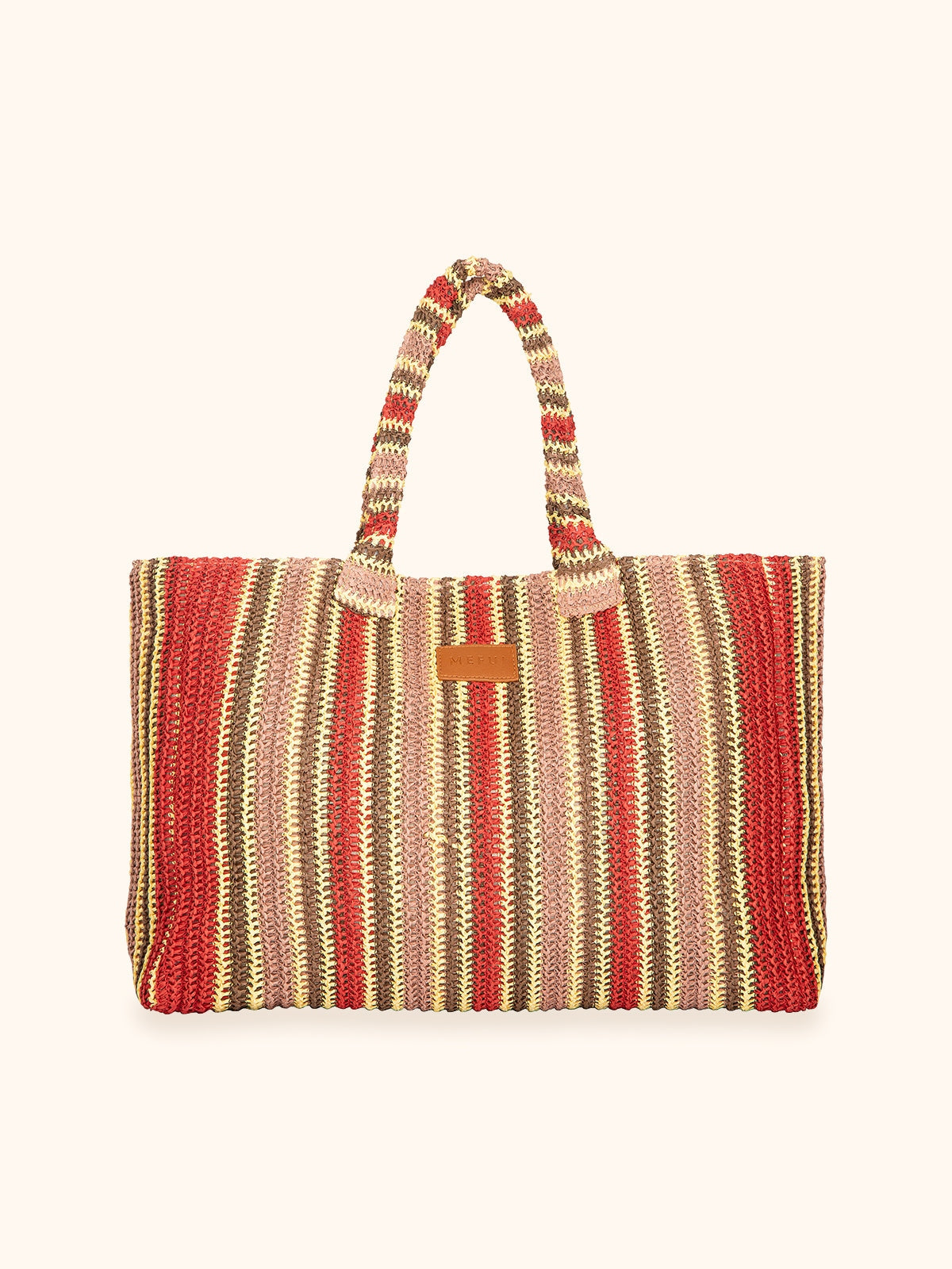 Me fui Maxi Borsa in Rafia Rosso