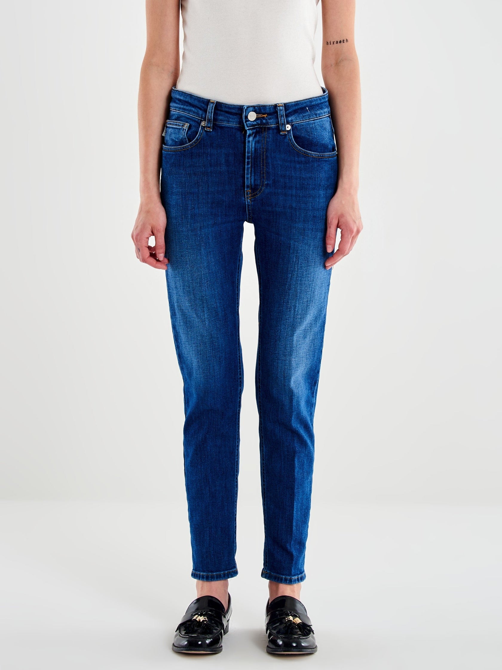 Vicolo Jeans "Icon Daisy" Slim Fit a Vita Media Blu