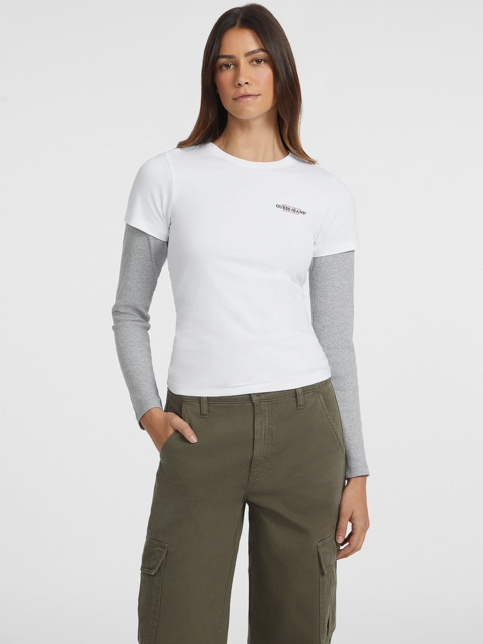 Guess Jeans T-shirt Vestibilità Slim American Tradition Mini