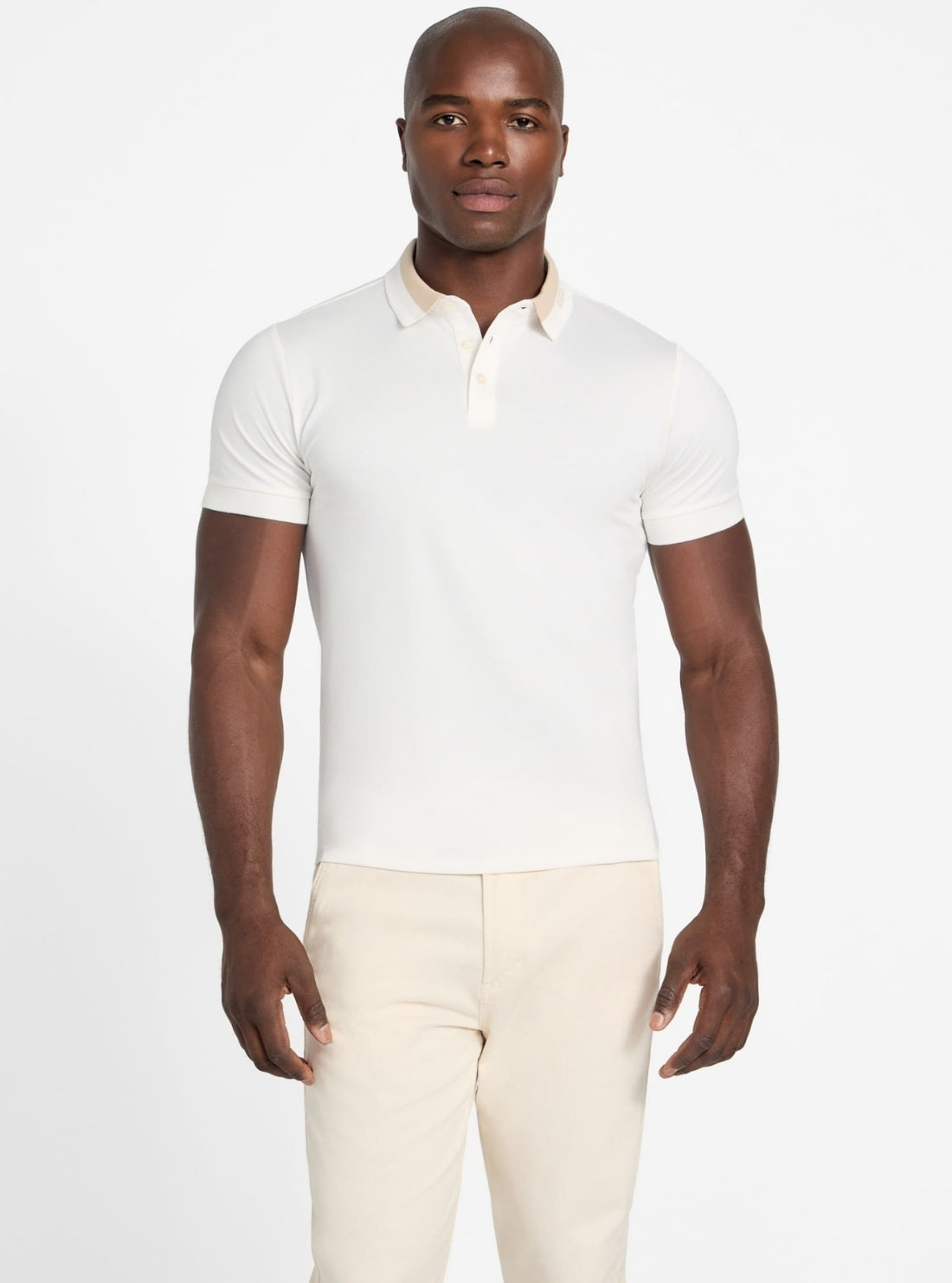 Guess Polo con Colletto Bianco Eco