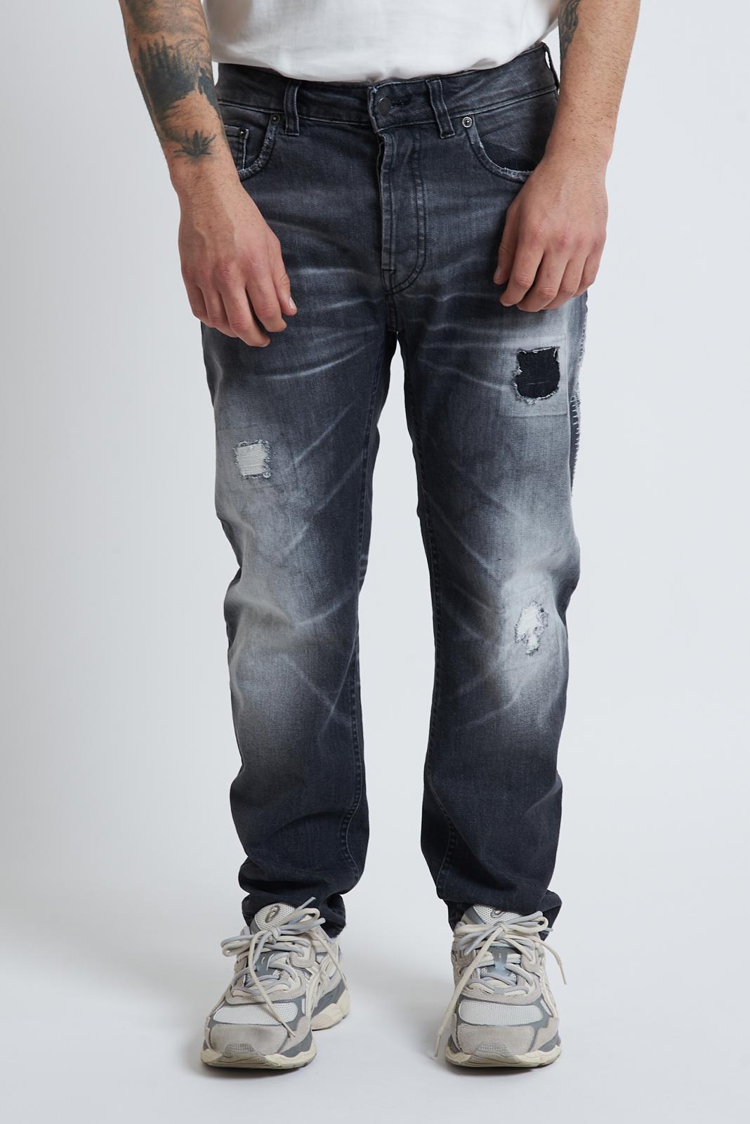 Artik Denim Jeans Cinque Tasche Nero/Grigio