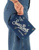 Saint Barth Pochette Aline in Cotone Blù