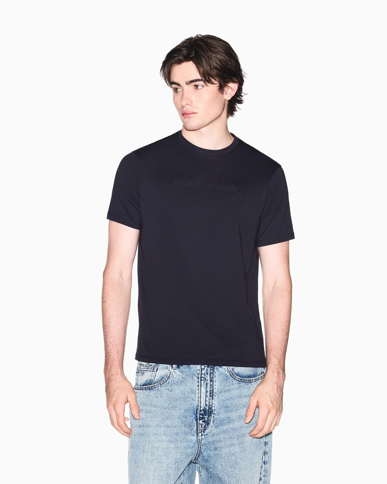 Armani Exchange T-shirt Slim Fit in Jersey di Cotone