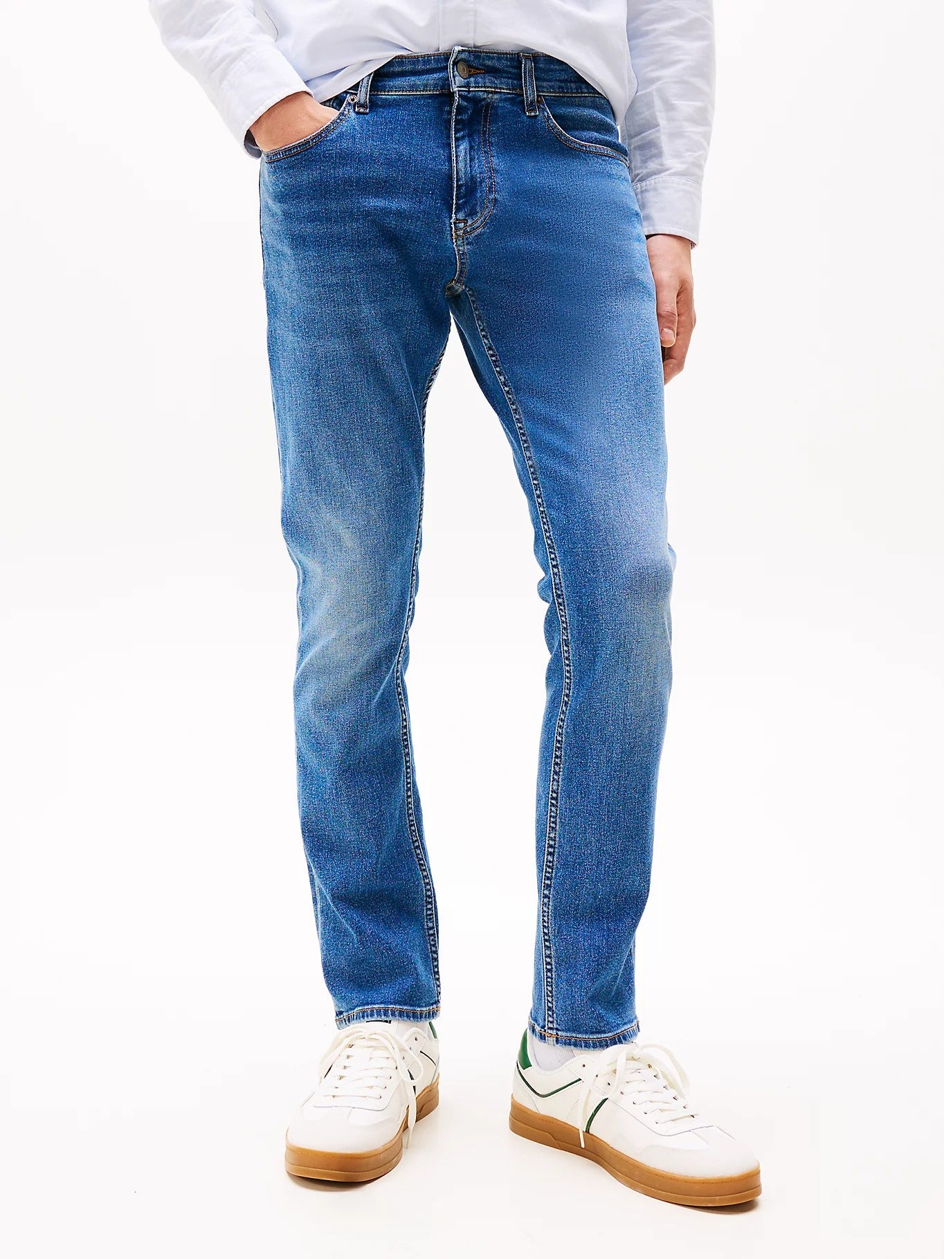Tommy Jeans Scanton Slim Fit con Bandierine Blù