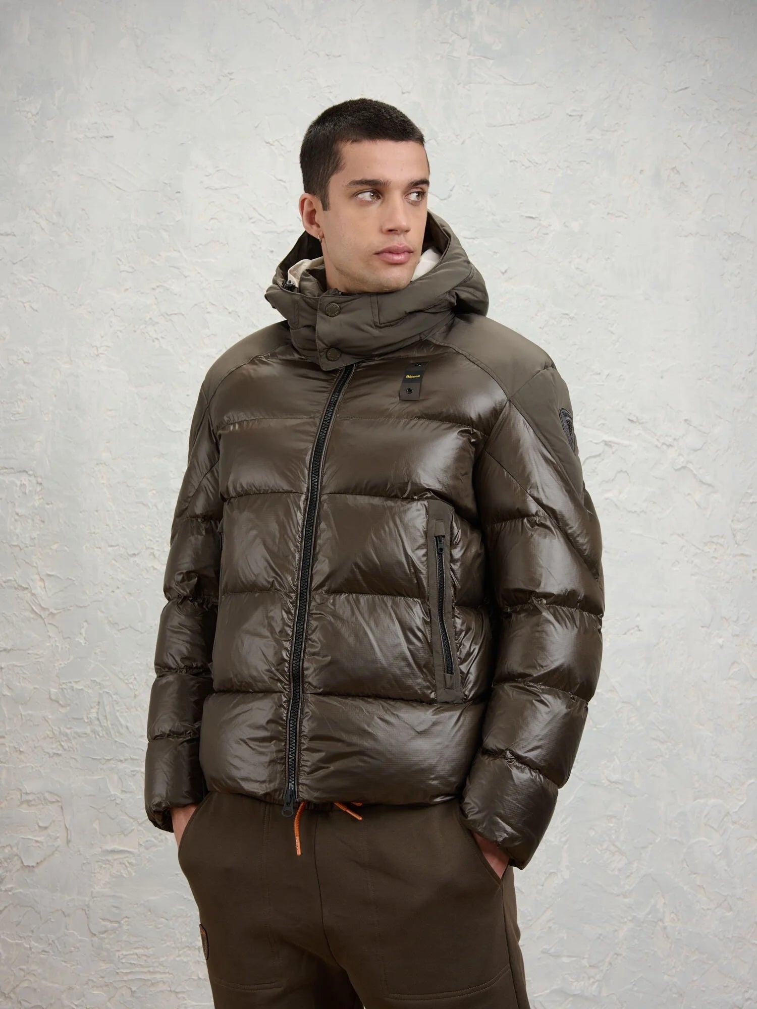Blauer Usa Giubbino Corto Imbottito Ovatta Termica  KIERNAN Marrone
