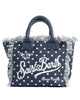 Saint Barth Borsa Colette in Cotone a Pois 
Blù Bianco