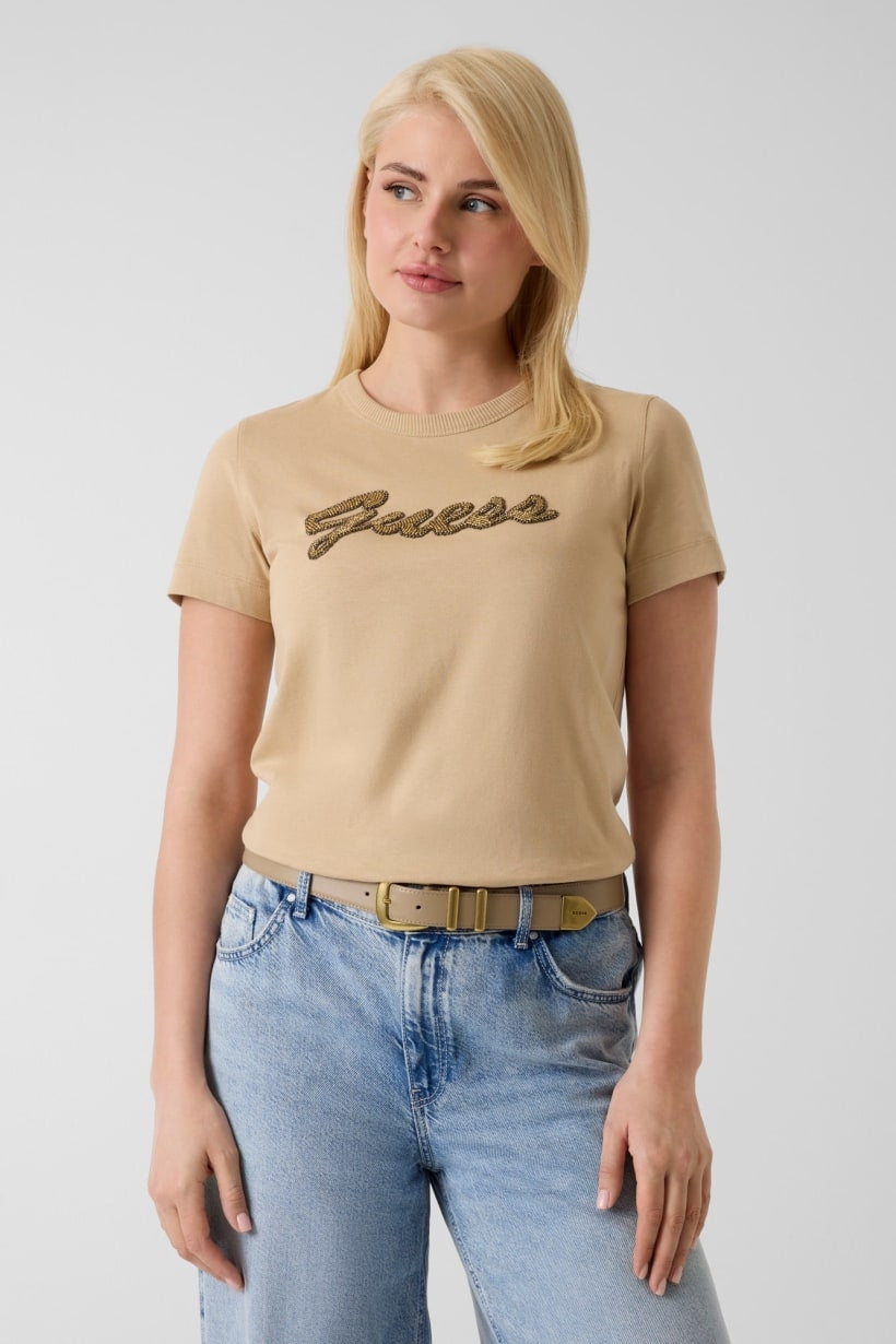 Guess T-shirt con Logo di Perline