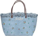 Mc2 Saint Barth Borsa Shopper City Medium in Canvas con Frange