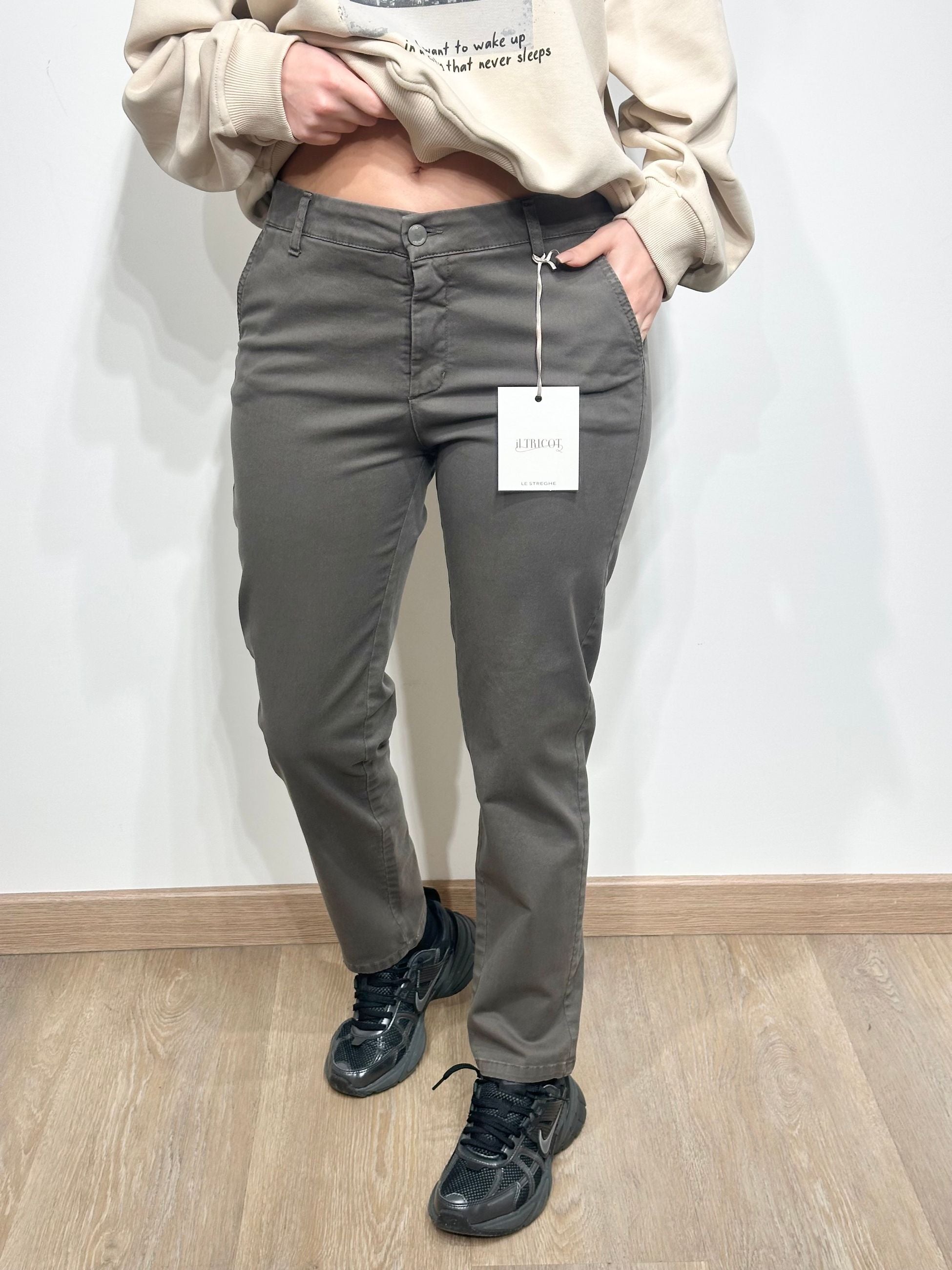 Le Streghe Pantalone con Tasche Trasversli