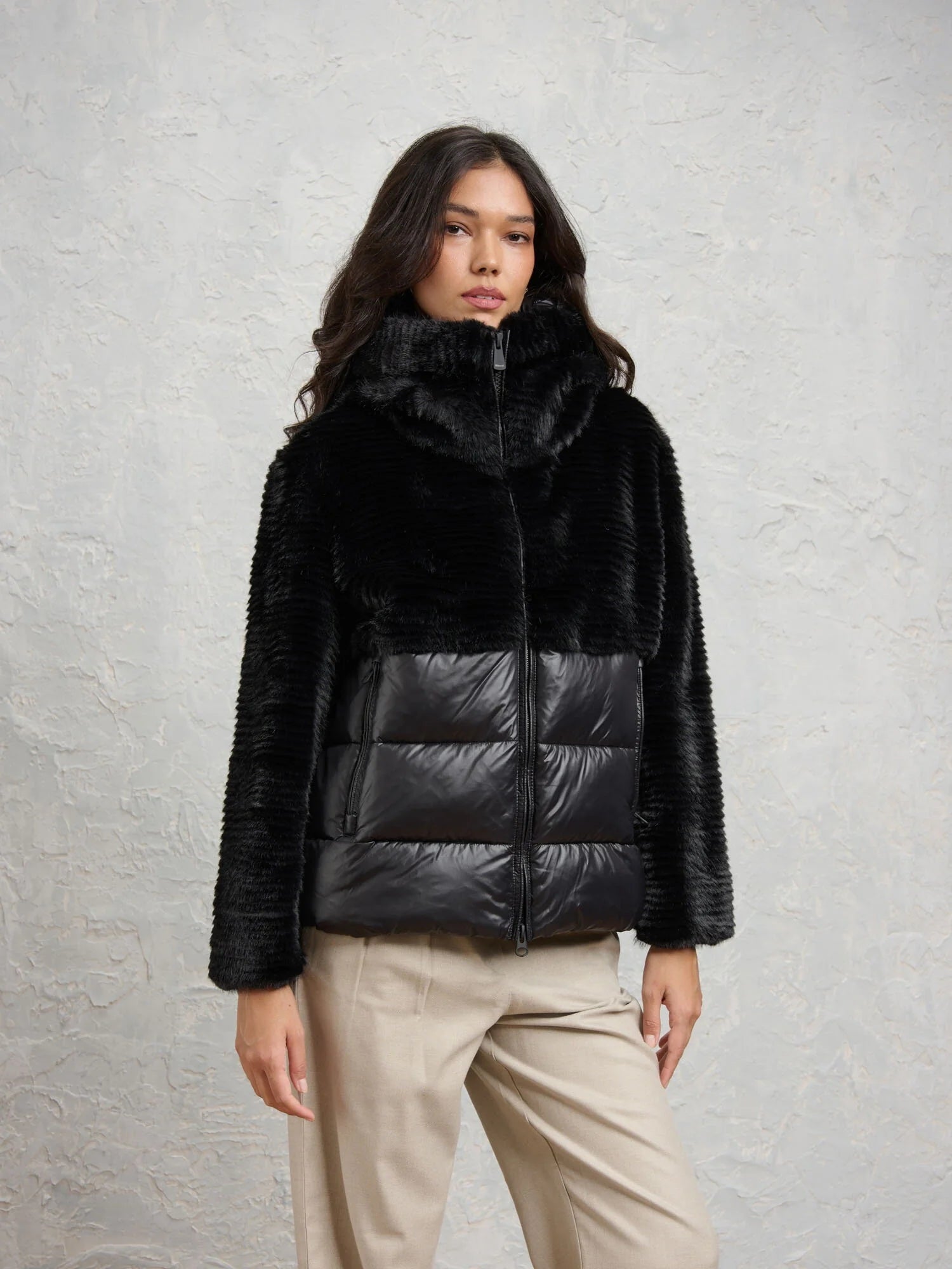 Blauer Usa Giubbetto in  Nylon con Pelliccia Eco  FANEVIL