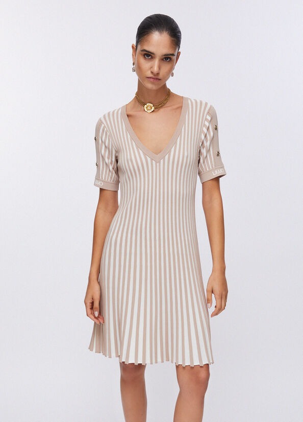 Liu Jo Abito corto in maglia Beige