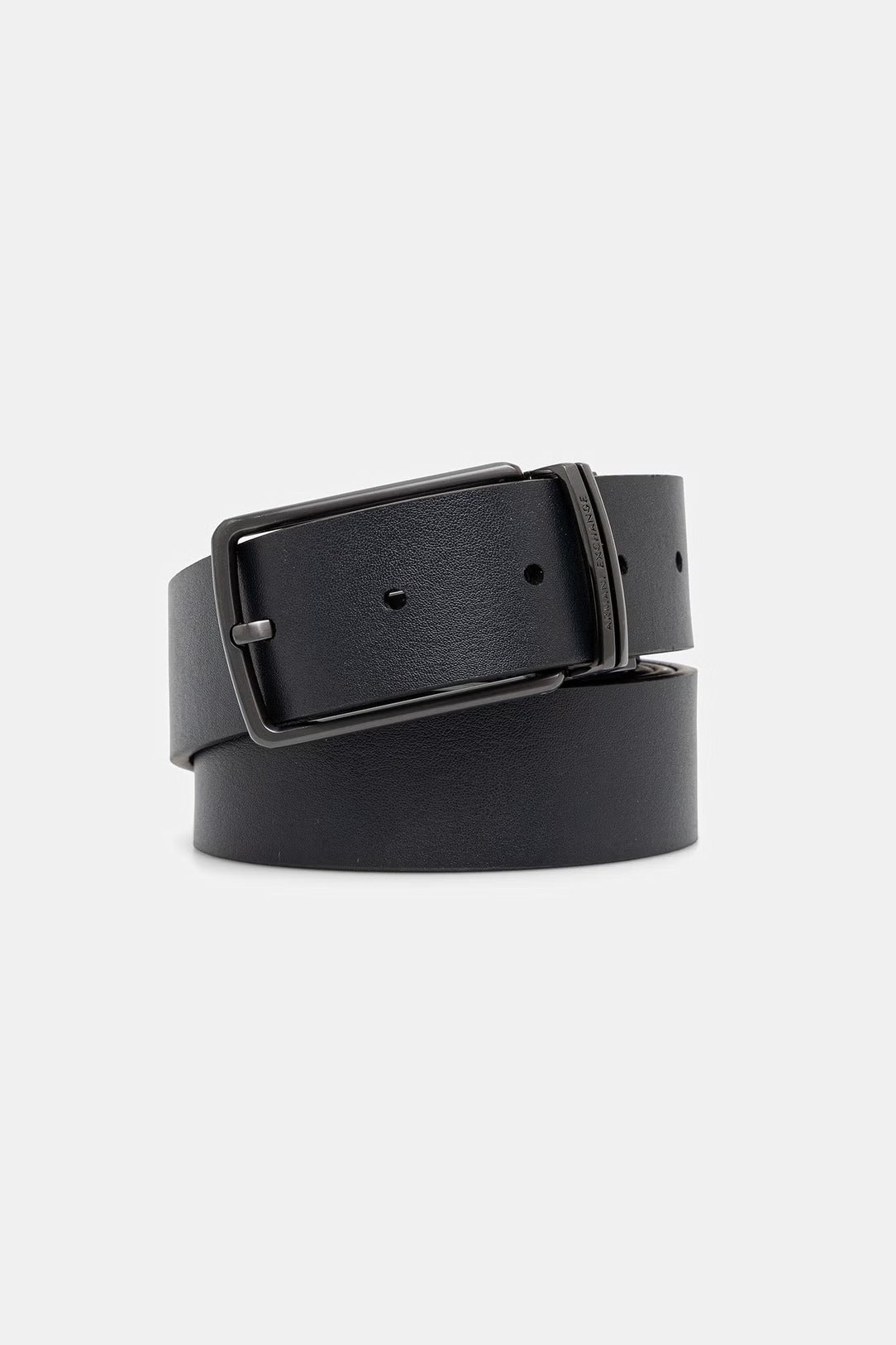 Armani Exchange Cintura con Fibbia in Metallo Nero
