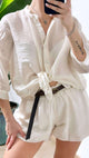 Haveone Camicia Over con Nodo Davanti