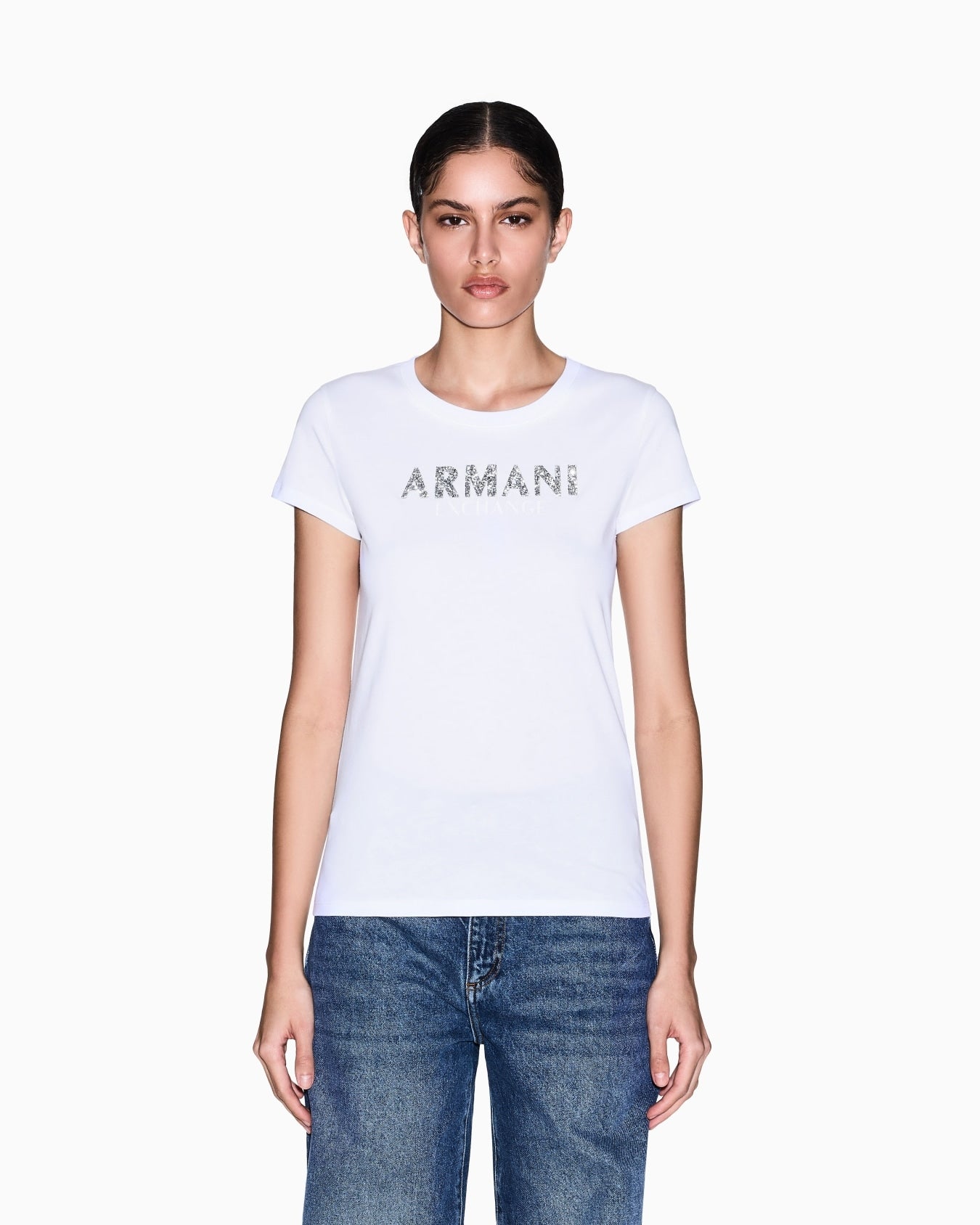 Armani Exchange T-shirt Slim Fit T-shirt in Cotone