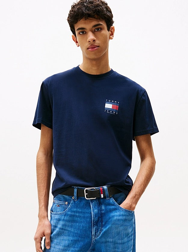Tommy Jeans T-shirt con Logo Bandierina sul Retro