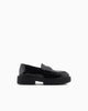 Armani Exchange Mocassini in Pelle Lucida Nero