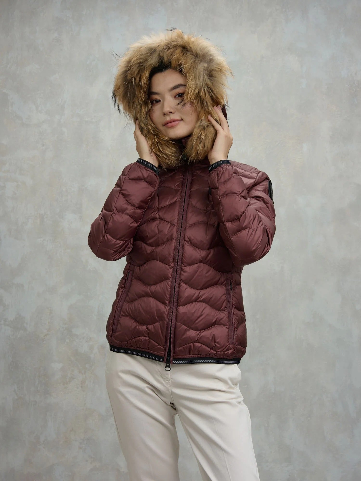 Blauer USA Piumino con Bordo in Pelliccia Alide