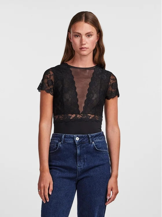 Pieces Body in Pizzo Nero