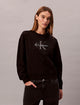 Calvin Klein Jeans Felpa in Spugna Francese Monologo dal Taglio Relaxed Nero