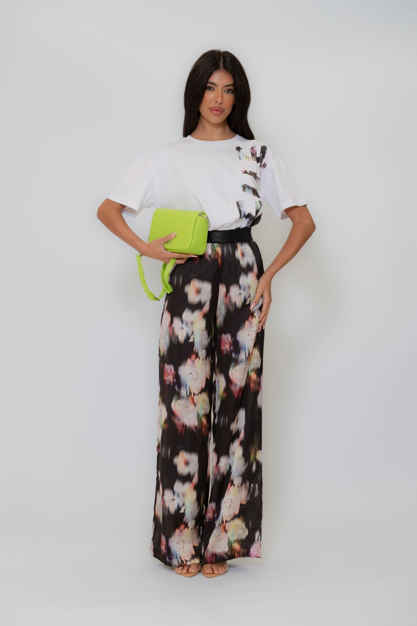 Gaelle Paris Pantalone Raso Multicolore