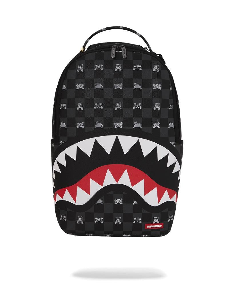 Sprayground Zaino Gray Peeking Character Check 
Nero
