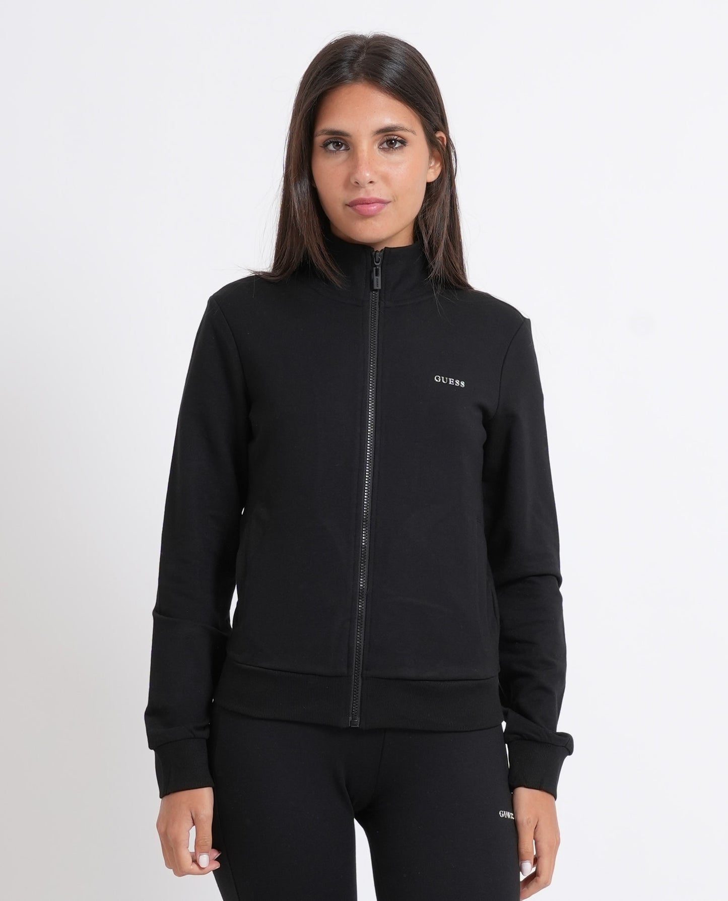 Guess Felpa a Collo Alto  Nero