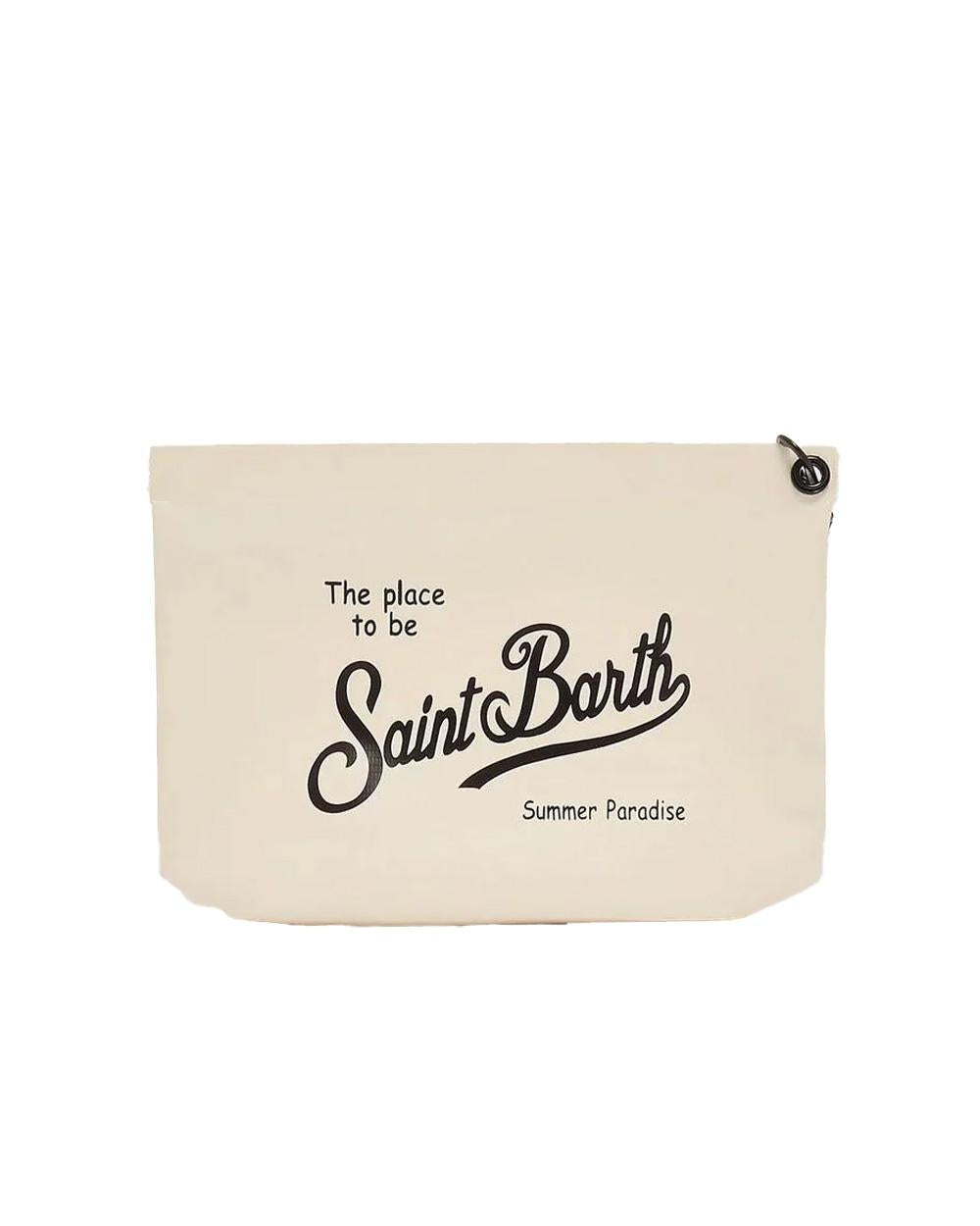 Saint Barth Pochette Aline Aqua Bianco Nero