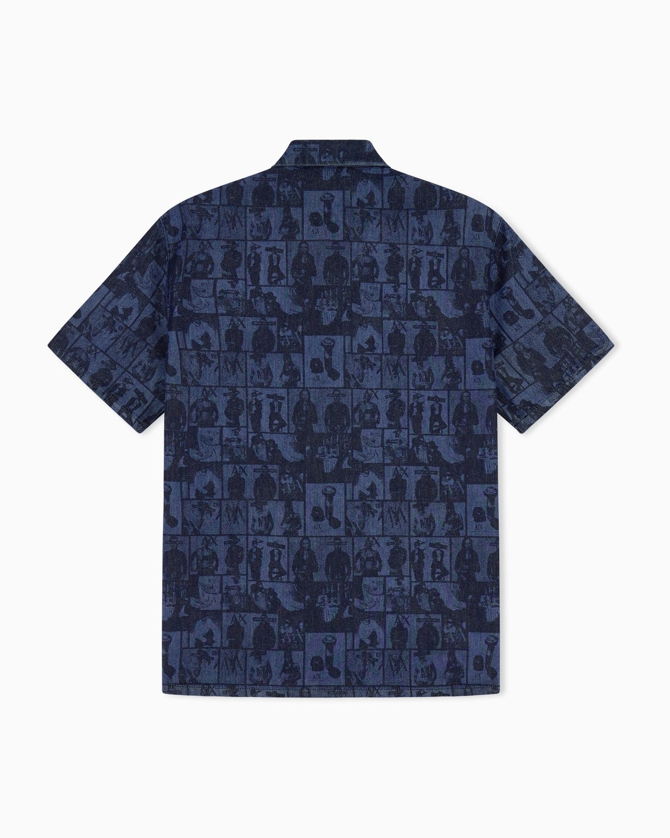 Armani Exchange Camicia Denim Blu Lavaggio Delicato 9 oz Blù