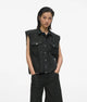 Karll Lagerfeld Jeans Gilet in Denim a Righe Sottili
Nero