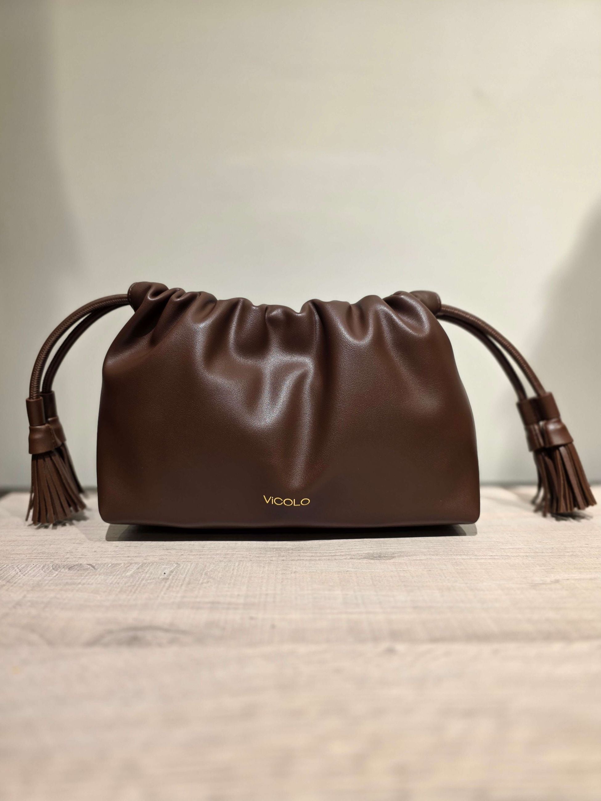 Vicolo Borsa Tassel Small Bag in Ecopelle