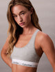 Calvin Klein Jeans Top Brassière Sfoderata - Icon Cotton Modal Grigio