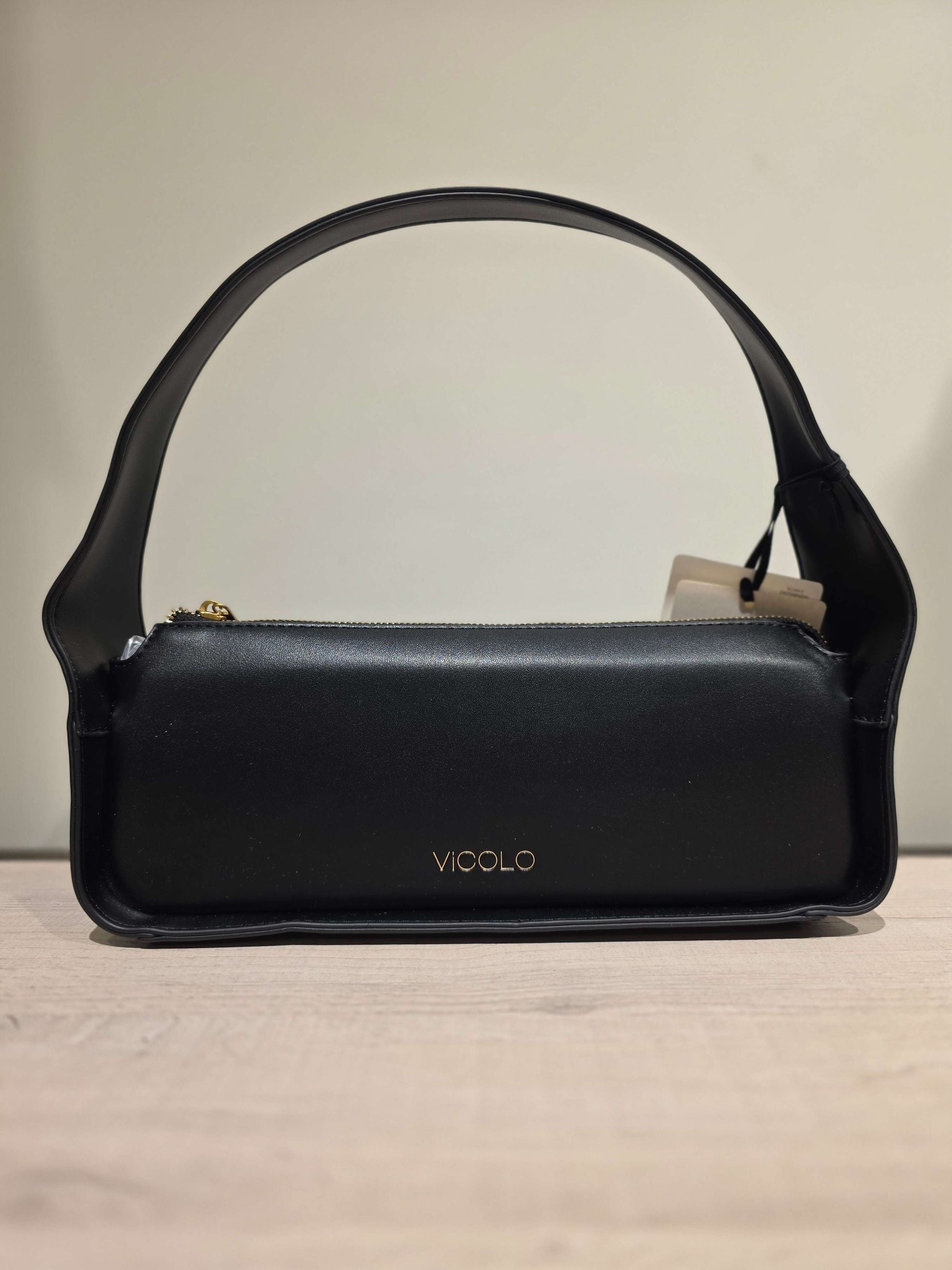 Vicolo Borsa Deva Baguette in Ecopelle con Manico Allungato