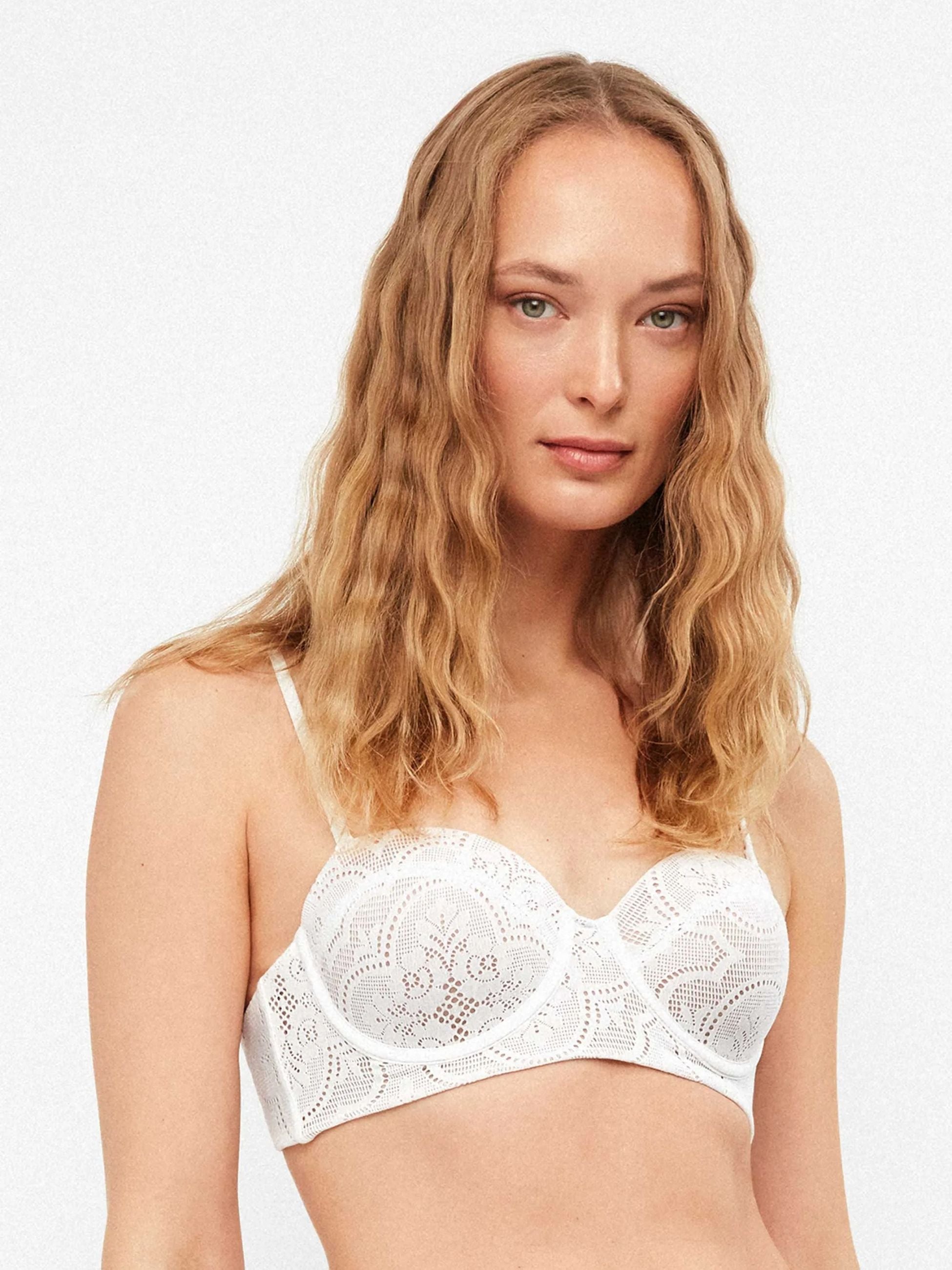 Gisela Top Bikini Bandeau Bianco