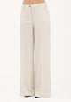 Vicolo Pantalone Motivo Gessato Beige