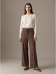 Pieces Pantalone con Elastico e Coulisse 
Marrone