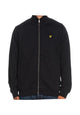 Lyle & Scott Felpa Sportiva Leggera con Cerniera Integrale Nero