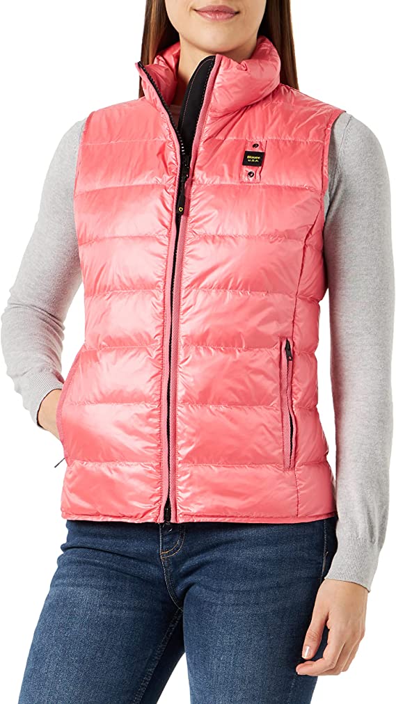 Blauer USA Smanicato Lucido Imbottito con Tasche Rosa