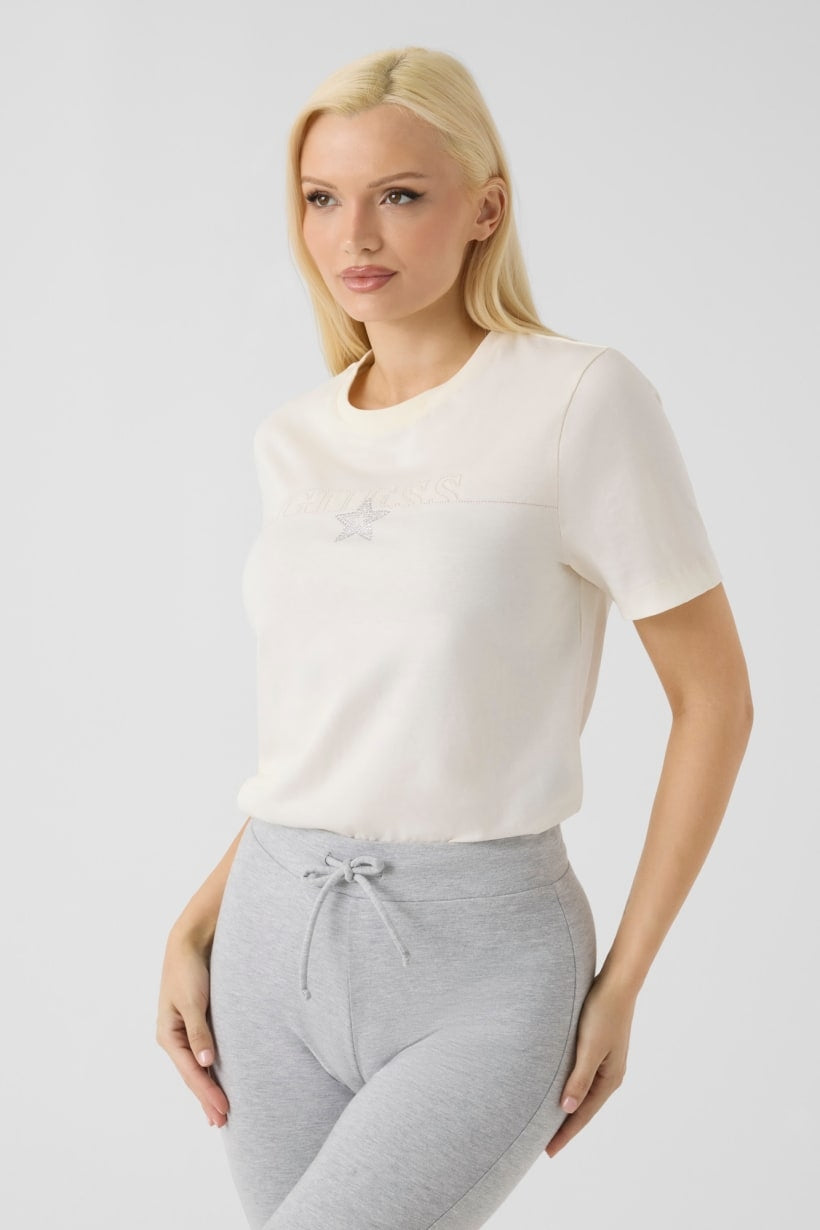 Guess T-shirt con Logo in Strass