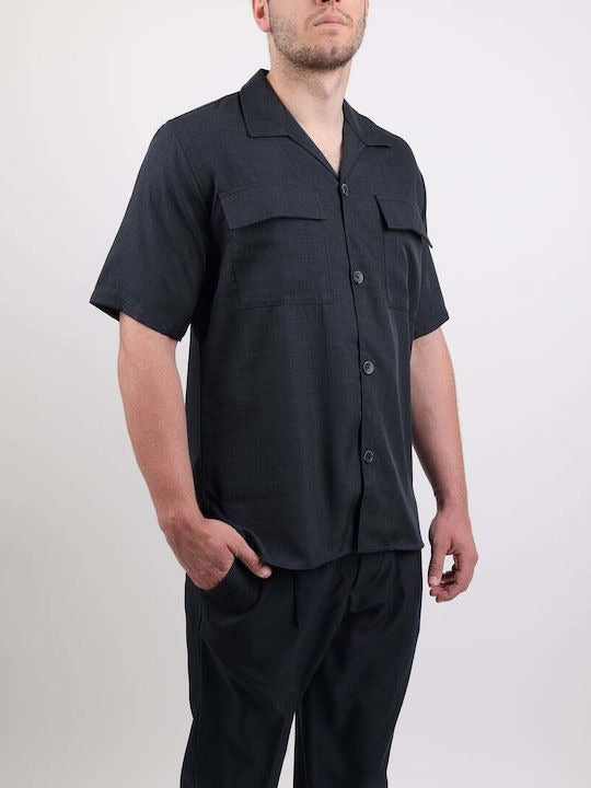 OVER/D T Camicia in Cotone Mezza Manica