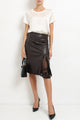 Haveone Gonna con Dettaglio Pizzo in Ecopelle
Marrone