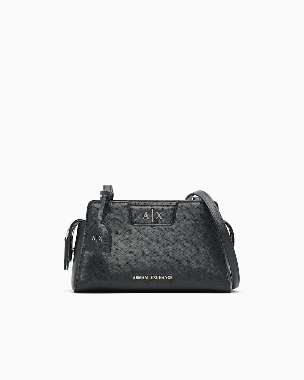 Armani Exchange Borsa a Tracolla con Logo e Tracolla Rimovibile