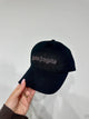 Palm Angels Cappello da Baseball a Pannello Unico con Logo Gotico Nero